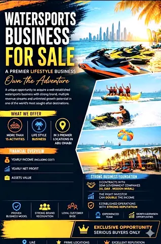 Watersports Business for Sale — Established Abu Dhabi Operations