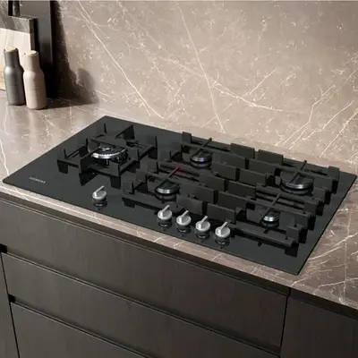 Siemens 90 cm built in gas Hobs cooktop with tempered glass black