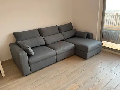 Ikea Eskilstuna L shape sofa bed with storage
