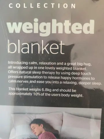 Weighted blanket - lightly used, 6.8 kg for better sleep