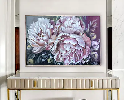 The painting “Peonies”