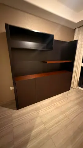 Large Custom-Made TV Wall Unit with Storage & Shelves
