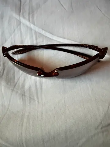 Brown tinted sunglasses with slim frame - lightly used