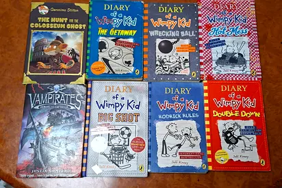 Lot of 10 Children’s Books — Diary of a Wimpy Kid series + Vampirates & Geronimo Stilton