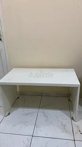 Simple white wooden side table / small desk