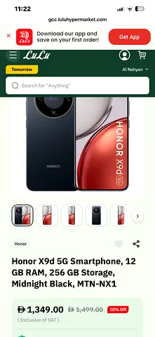 Honorx9 D 12gm RAM 2 days old