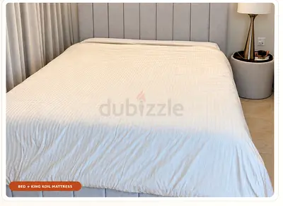 Queen Size Bed 160cm + King Koil Mattress – Excellent Condition