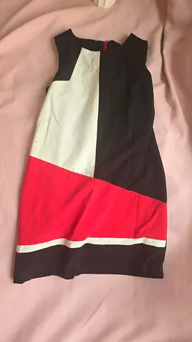 Dress - Black/White/Red, Size L