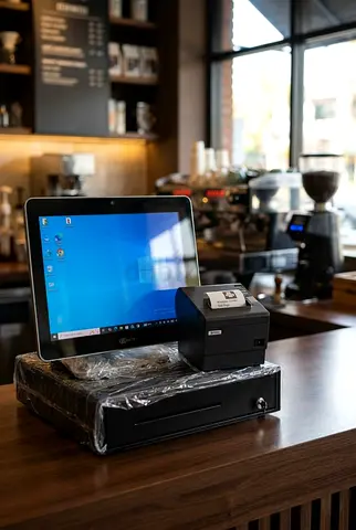 Complete POS System: Touchscreen Terminal + Receipt Printer + Cash Drawer
