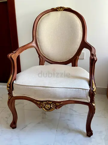 Chairs antique style real wood + free tables