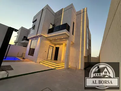 🏡 للبيع فلل طابقين بالحليو 2 تشطيب سوبر ديلوكس 4 غرف، مجلس، صالة، مطبخ، 5 حمامات وحمام سباحة 1.75 مليون شامل الرسوم