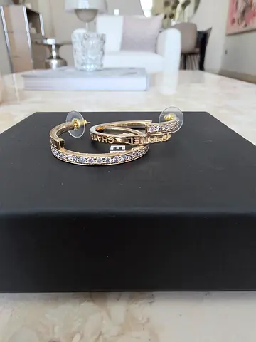 Chanel bijouteri crystal hoop earrings (pair) - excellent condition