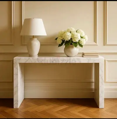 Marble Console Table — Minimalist Entryway Table