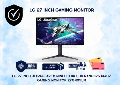 LG 27 Inch UltraGear Mini LED 4K 144Hz Gaming Monitor | 27GR95UM | Free Delivery & Warranty