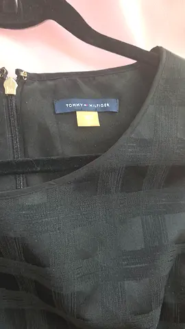 Tommy Hilfiger black checked dress, size UK 12