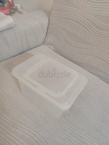 Clear Plastic Food Storage Container with Lid - Good Condition