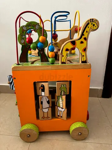 Wooden walker with learning