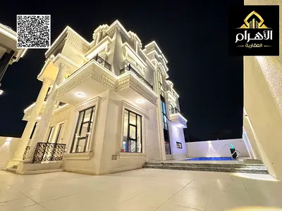 Luxury villa with classic design for sale | 5 master bedrooms | Ground floor, first floor, and roof terrace | Includes swimming pool | Registration an