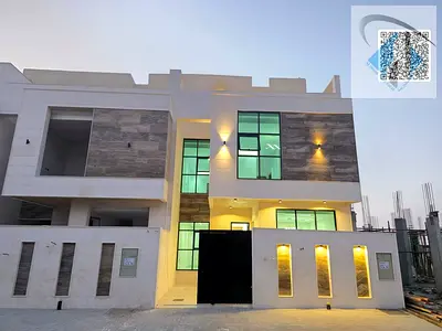 For sale directly from the owner, including ownership fees: a villa in one of Ajman's most luxurious villas, built and finished to a super deluxe stan