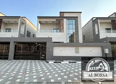 Luxury villa with a modern design for rent in Al-Haliou 2 – Ultra-luxurious finishing | 4 master bedrooms + a majlis and a large family room