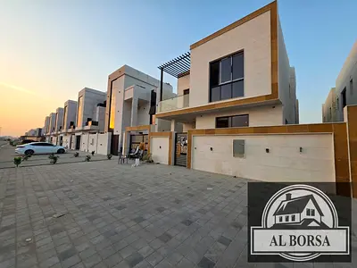 🏠 فيلا للبيع في منطقة الياسمين عجمان : 5 غرف نوم ماستر ومجلس وصاله  بتصميم عصري بتشطيب فاخر _ تملك حر لجميع الجنسيات