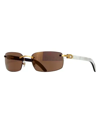 CARTIER SUNGLASSES ( ORIGINAL )- CT0046S 004. / نظارة كارتير عاج ابيض ( اصلية) مستعمله