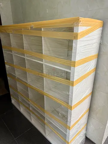 White 6-Shelf Bookcase / Display Cabinet - Brand New, Wrapped