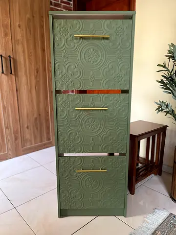 Shoe Cabinet-Hand Painted (stores mens size 46)