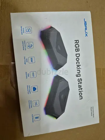 JSaux RGB Docking Station (pair) - RGB gaming dock with Ethernet