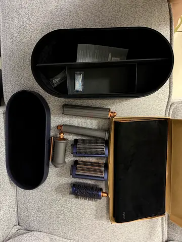 Original Dyson Airwrap Complete Long Attachments + Hard Case & Travel Pouch (Like New)