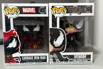 Funko Pop! Venom #363 & Carnage Iron Man #1437 - Mint in Box (Set of 2)