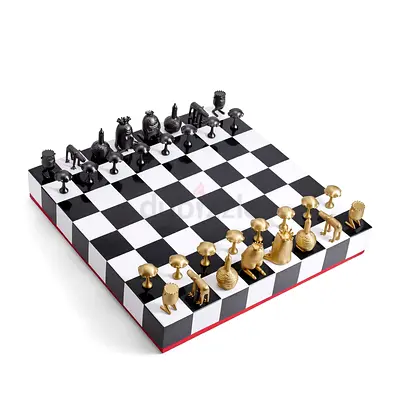 L’Objet x Haas Brothers - Chess Set. Modern Designer Chess Set with Unique Figurine Pieces -50%