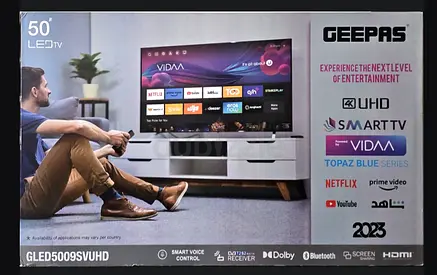 50" LED TV (screen has vertical color/line damage) - for parts/repair