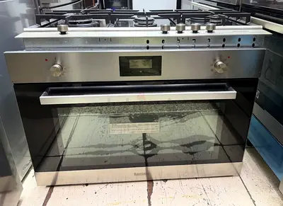 Baumatic 90cm Built-in Electric Oven 9 Functions with 5-Burner Gas Hob