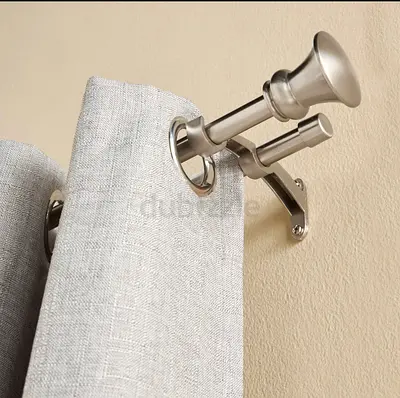 Brand New double curtain rod set with brackets
