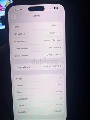 iPhone 17 pro max 256gb orange