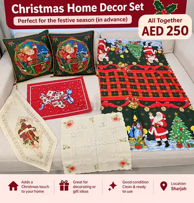 Christmas Home Decor Set — Cushions, Table Runners & Placemats