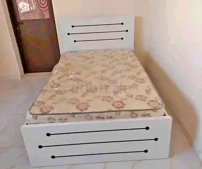 New MDF Wooden Double Bed With Mattress