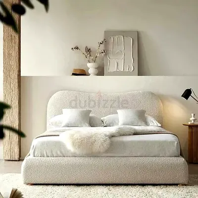 New elegant 189*200 boucle cloud bed with modern covered design