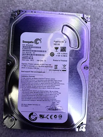 Seagate Pipeline HD 2 500GB 3.5" Internal HDD - Good Working Condition
