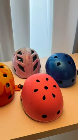 Set of 4 Kids Bicycle Helmets - Various Colors, Good Used Condition