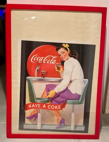 Coca-Cola retro framed posters, size: 80cmX50cm