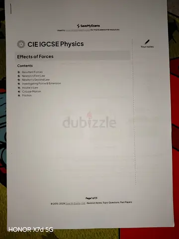 IGCSE PHYSICS PAST PAPERS AND NOTES 0625