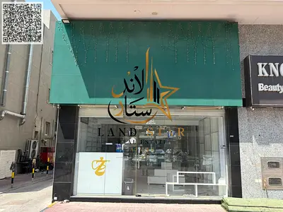 PRIME DOUBLE HEIGHT COMMERCIAL CORNER SHOP FOR RENT IN AL HAMIDIYA, AJMAN | ROAD FACING