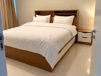 King bed, mattress and a bedside