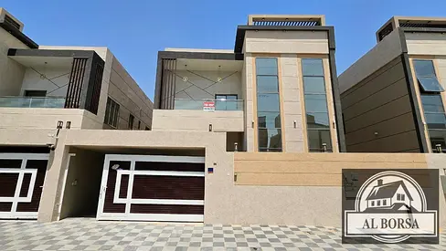 🏠 فيلا للبيع في منطقة الياسمين عجمان : 4 غرف نوم ماستر ومجلس وصالتين  بتصميم عصري بتشطيب فاخر _ تملك حر لجميع الجنسيات _ شامله كهرباء ومياه ومكيفات