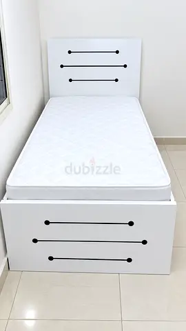 Brand new single size wooden storage Bed including mattress good quality