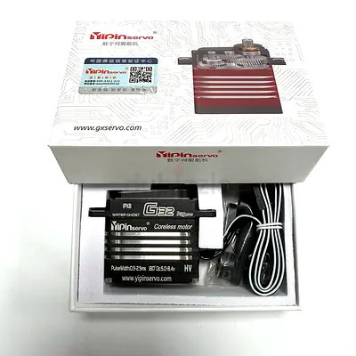 High-speed, all-metal coreless, IPX8 waterproof servo motor available in 40kg