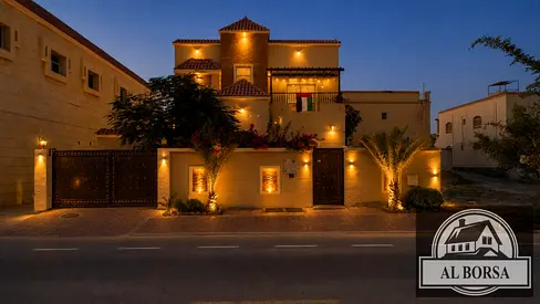 للبيع فيلا سكني تجاري في الروضه بعجمان ٥ غرف و 3 صالات و مجلس و غرفه خادمه
