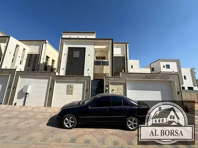 Villa for rent in Al Yasmin, first occupancy, 5 bedrooms, living room, majlis with swimming pool and maid's room